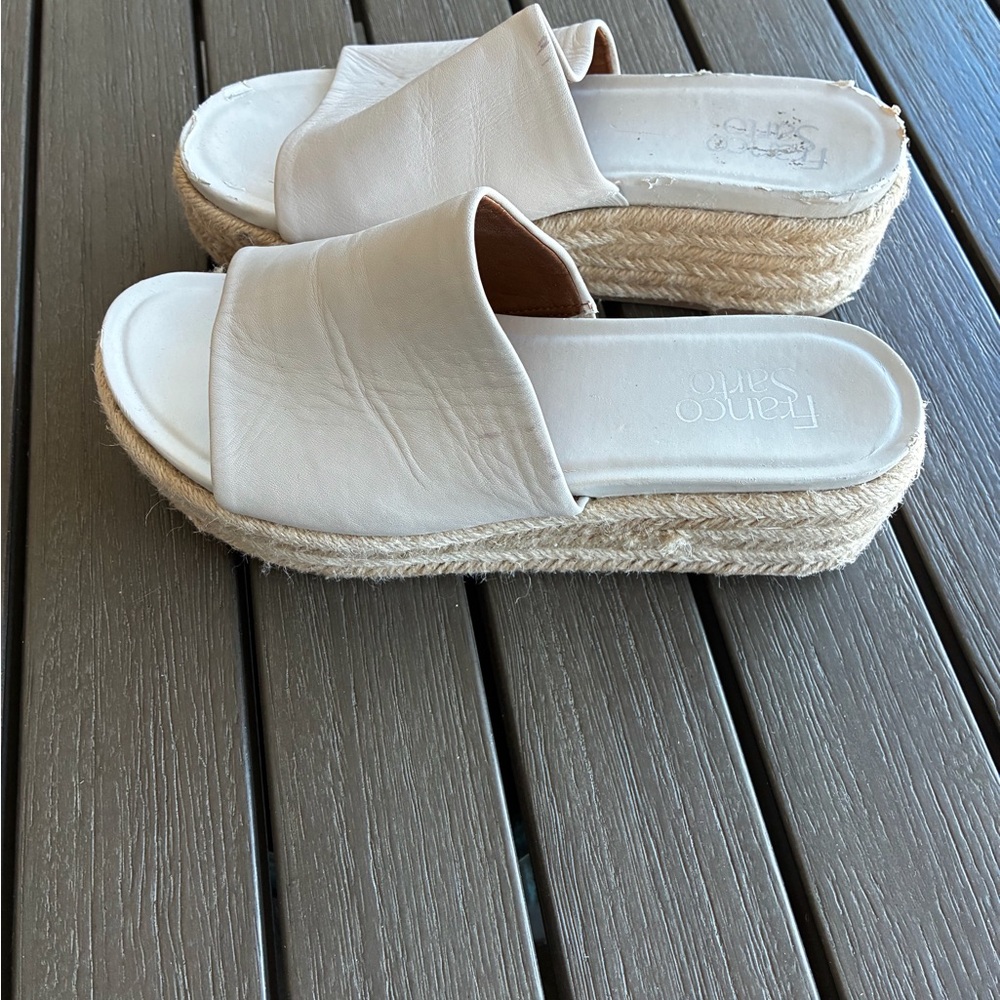Franco Sarto Women's Tan Espadrille Slides